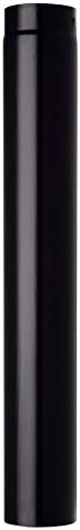 5" inch x 1000 mm Saver Range Stove Flue Pipe Black Satin matt Finish by StoveMaestro