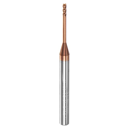Image of HARFINGTON Square Nose End Mill 4mm Shank 1.5mm x 15mm AlTiSin Coated Solid Carbide Long Reach Extended Neck 4 Flutes CNC Router Bit Milling Cutter for Stainless Steel Hardened Steel