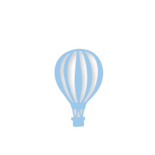 Craftelier - Mini Troquel para Decoraciones y Creaciones de Scrapbooking, Manualidades y Tarjetería | Figura con Forma de Globo Aerostático - Tamaño Aproximado del Troquel: 2,61 cm x 4,19 cm