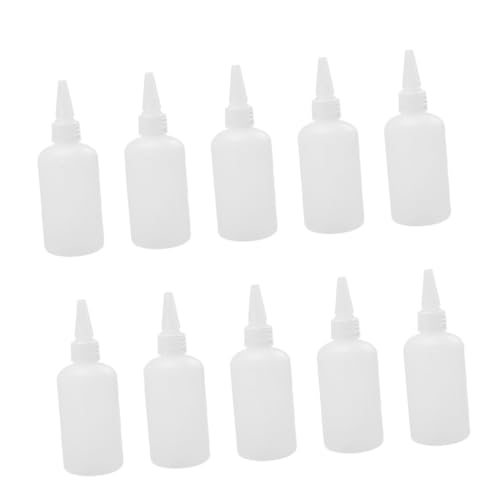TENDYCOCO 20個 半透明スクイーズ装瓶 プラスチック製耐変形インク 接着剤 顔料用ボトル 手芸 サンプル液体保存に