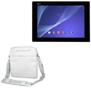 BoxWave Case Compatible With Sony Xperia Z2 Tablet - Encompass Urban Bag, Over Shoulder Messenger Straps Handle Bag Pockets - Cool Grey
