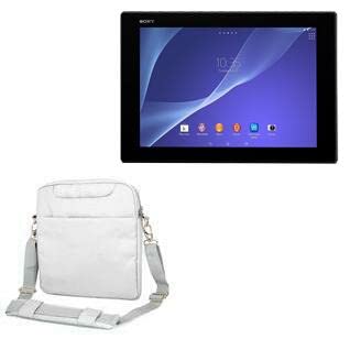 BoxWave Case Compatible With Sony Xperia Z2 Tablet - Encompass Urban Bag, Over Shoulder Messenger Straps Handle Bag Pockets - Cool Grey