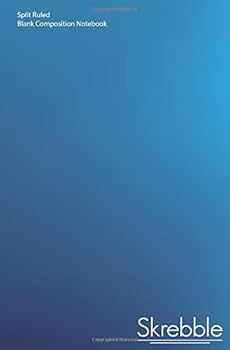 Split Ruled Blank Composition Notebook : Blue