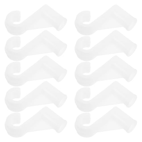 ibasenice Ganchos para Ropa de Armario Blanco de Plástico, Soporte Robusto, Pack de 10 Piezas para Mejoras en Closets y Armarios