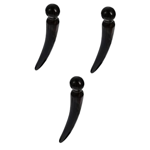 SAFIGLE 3 Piezas Palillo de masaje para rascar la espalda facial cuerpo maquilhagem nezeni cosmetics massage herramientas de masaje simples tabla de de cuerno de buey cuernos Black