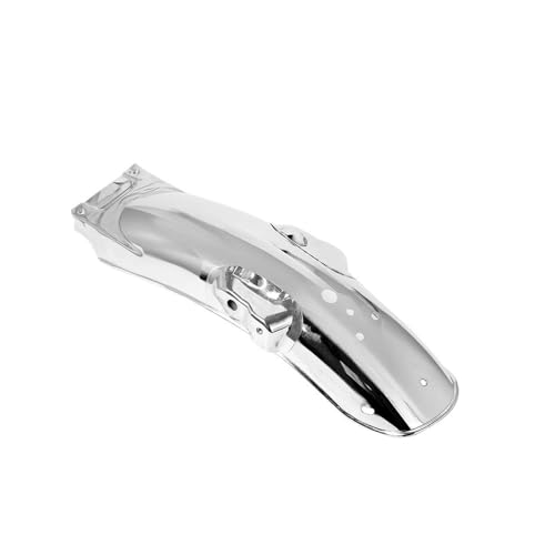 QOPUYNH Copri parafango Nero/Cromo Moto Universale Posteriore in Metallo Parafango Parafango Copertura Splash Guard per CG125 GN125 per per