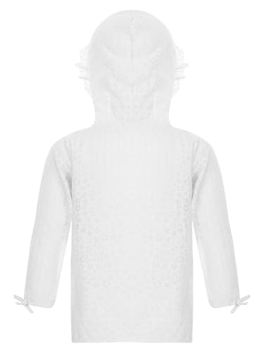 DINORMIN Girls Lightweight Long Sleeve Hooded Button Up Shrugs For Party Casual Dailywear4