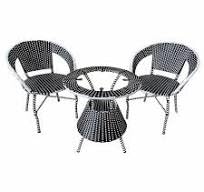 Metal & Cane Outdoor Garden Furniture Set