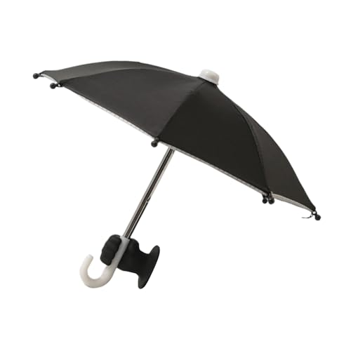 Generisch Paraguas para teléfono móvil para el sol, visera UV para smartphone, protección antirreflejos, pequeña sombrilla para teléfono móvil, con para viajes, moto, bicicleta, coche