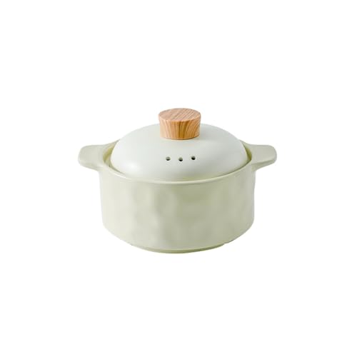 Cacerola de mano de piedra nórdica, estilo nórdico, pequeña personalidad fresca y exquisita, 2600 ml, beige