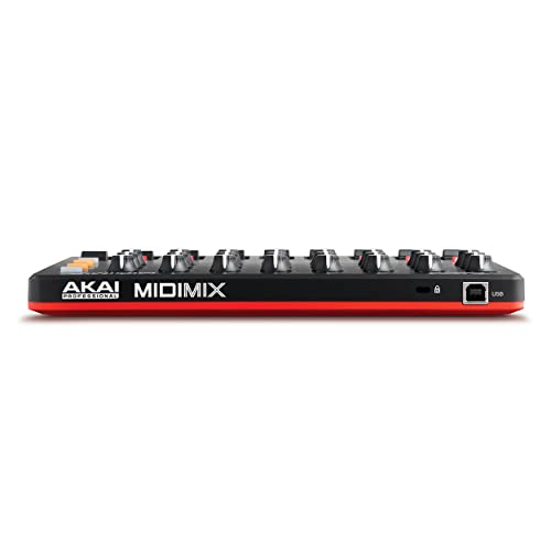 AKAI MIDImix profissional – Mixer controlador MIDI USB com Faders atribuíveis e Master Fader, 24 bot