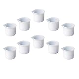 Healeved 12 Tazas Medidoras de Silicona Flexible de 50 Ml Escala, Kit para Manualidades de Resina Epoxi, Vaso Mezclador para Pintura y Bricolaje, Accesorio Práctico para Uso Prolongado