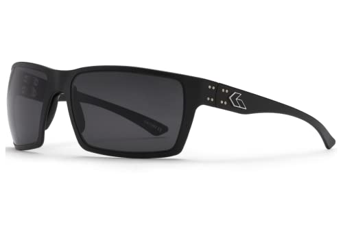 Gatorz Eyewear Marauder Sunglasses – Black Anodized/Silver Logo – Smoke Lens – CNC-Machined Aluminum, Adjustable Fit – Made in USA (GZ-12-031)