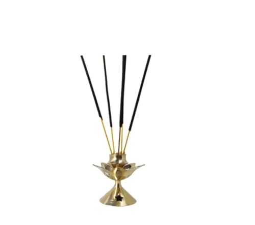 Porte-encens brûleur d'encens laiton traditionnel lotus pour bâtonnets - 4
