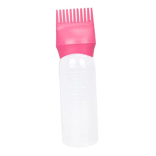 Garende 120ml Hair Dye Comb Bottle with Measurement for Salon Use, Pink