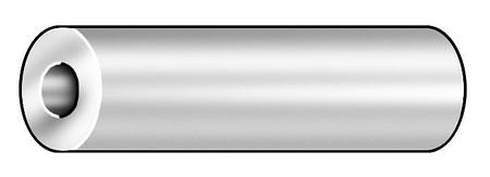 Round Spacer, Chrome, 3/8 in, 1 L, Pk5