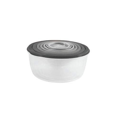 Catálogo para Comprar On-line Topper de plastico los mejores 10. 48 STYRKA - Set 7 Contenedores de Plástico de 14 piezas, Toppers Circular con Tapa Color Gris, Contenedor de Almacenamiento Cocina