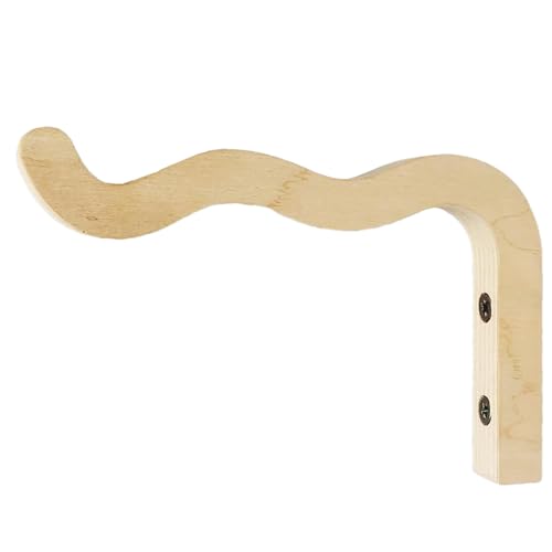Colgador de madera para plantas, 12,8 x 17 cm, soporte para macetas de pared | Exhibición de plantas de madera para interiores y exteriores, elegante decoración para el hogar y el jardín para los