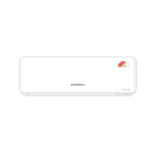 GENERAL 1.5Ton BEE 2026 3 Star Rated,Inverter Split AC(Copper,5300W,Powerful Cooling,15m Long Reach Airflow,4 Way Swing,55°C Max,Suitable for 170~200 Sft,ASGG18CPWA-B,White,Free Standard Installation)