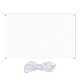 Larrel 180 x 110 cm Groß Leere Banner, Weiß Blanko Banner zum Bemalen mit Hängendem Seil Personalisiert Bannerfür Geburtstag Partyfeiern DIY Painting Outdoor Wandschilder Business Aktivitäten Display