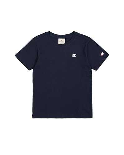Champion Legacy Legacy Basics B - S-S Crewneck T-Shirt, Blu Marino, 7-8 Anni Bambino FW23