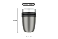 Mepal - Thermobehälter Ellipse - Thermo Lunchpot - Praktischer Joghurtbecher & Suppenbecher zum Mitnehmen - 6-8 Stunden heiß & 12 Stunden kalt - 500 ml - Vivid mauve – Ansicht 4