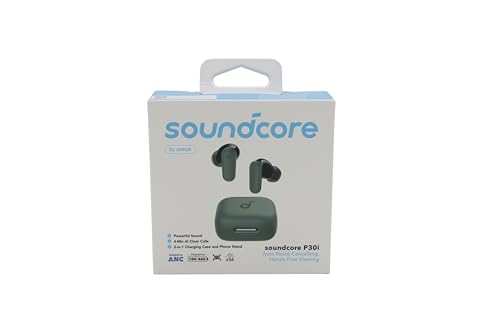 Écouteurs sans fil Soundcore P30i vert pour le sport et le bureau sans bruit