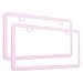 Fashion Super Slim Matte Cherry Blossom Pink License Plate Frames,Stainless Steel License Plate Holders,Weather Proof License Plate Cover for Women(2 Frames)