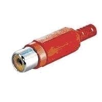 Preisvergleich Produktbild Cinchkupplung (RCA-Kupplung), Kunststoffausführung, Farbe: rot