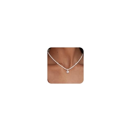 Maynor Collar con piedra natal para mujer, plata de ley 925, colgante de circonita, en 12 colores, personalizado, resistente al agua, joyas de moda, regalo para mujeres y niñas, Cobre, Circón