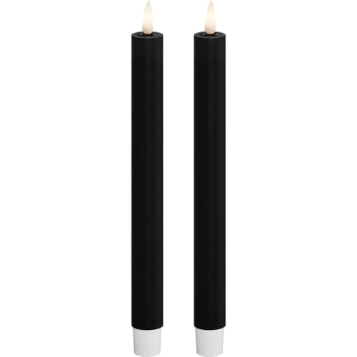 Bougies d'intérieur à DEL pour table de dîner Deluxe Homeart Real Flame noires