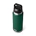YETI Rambler 36 oz Bottle, Vacuum Insulated, Leakproof, Stainless Steel with Chug Cap, Black Forest Green