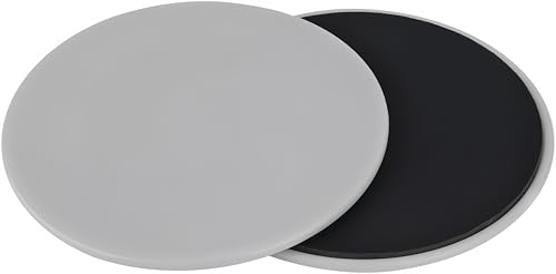 Leg Sliders 2 Pièces Disque Sport Fitness,Core Sliders,Sliders Fitness Disque de Fitness Abdominaux Core Disque Glisseur,Double Face Disques de Remise en Forme pour Yoga,Gym,Pilates(Gris)