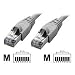 Produktbild Tecline 71401 1 m Cat6 a S/FTP (STP) grau Netzwerk-Kabel  Netzwerk-Kabel (1 m, CAT6 A, S/FTP (STP), RJ-45, RJ-45, grau)