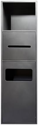 Niche de douche étagère murale encastrable acier inoxydable or 20x70cm avec poubelle intégrée
