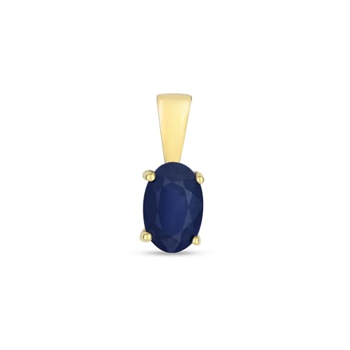 Pendentif saphir or femme 375/1000 bijoux en or jaune veritable WJS33969KY