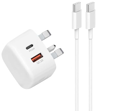 i pads charger PD plug with 60w usb C to C cable compatible with iphones 15 pro samsungs S24 S23 i Pad Pro 12.9 3Gen/11 1Gen/i Pad Air 5th/4th,2021/22 i Pad 9/10th (PLUG with C TO C CABLE)