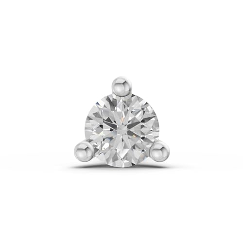 Image of Sparkles Lab Grown Diamond 0.03 Carat - 0.50 Carat Round Shape Solitaire Diamond Nose Pin for Women | 14K Gold IGI Certified FG VS Quality