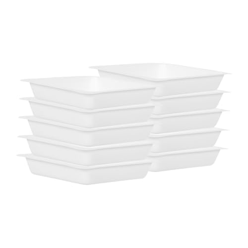 STOBAZA 10pcs Plastic Weighing Trays Lab Weighing Dishes Mixed Shapes Industrial Applications Easy Clean