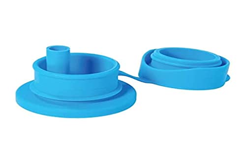 Pura Sport Big Mouth Silicone Sport Straw Top (Plastic Free, Certified, BPA Free) (Aqua Straw)