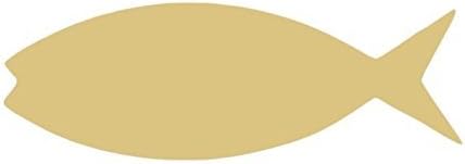 Plain Ol' Fish Cutout Unfinished Wood Ocean Nautical Fisherman Pond Door Hanger MDF Shape Canvas Style 1