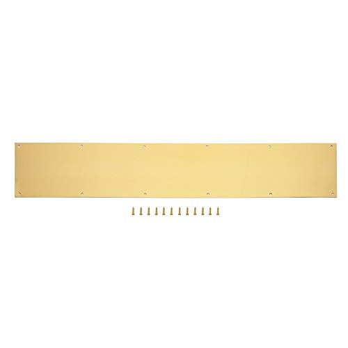 Gatehouse 32293BBDLG Brass-Plated Entry Door Kick Plate
