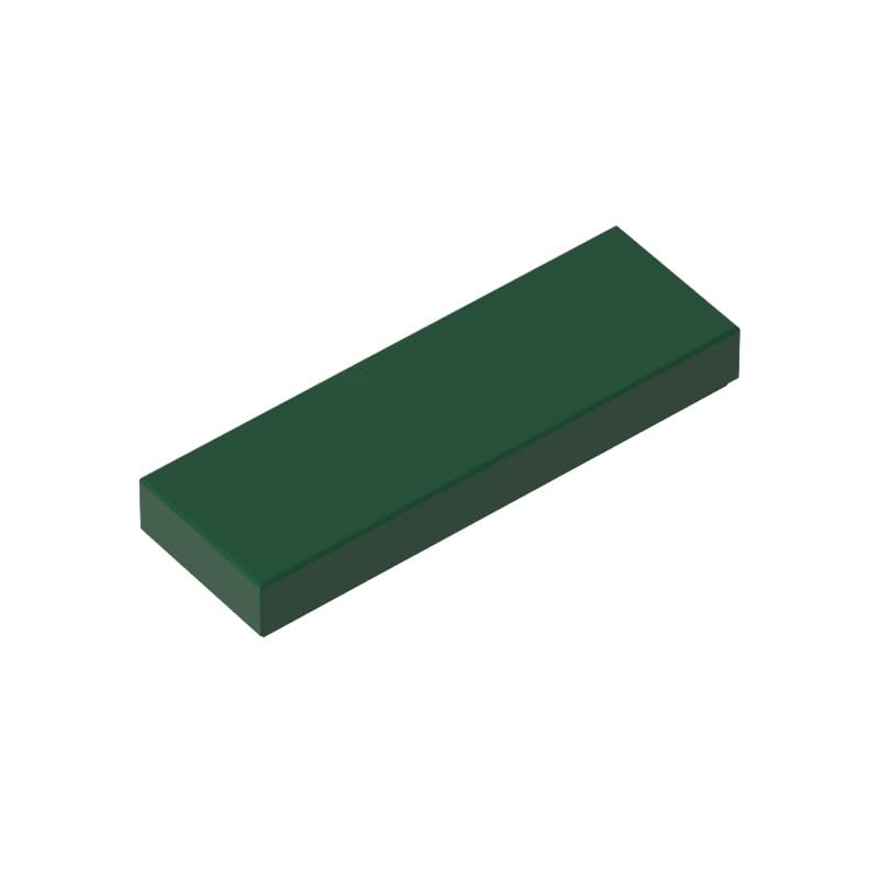 Gobricks 63864 Foundation Plate Tile 1x3 50 Pieces GDS-562 Compatible with Lego Building Blocks Color:Dark Green โ image 1