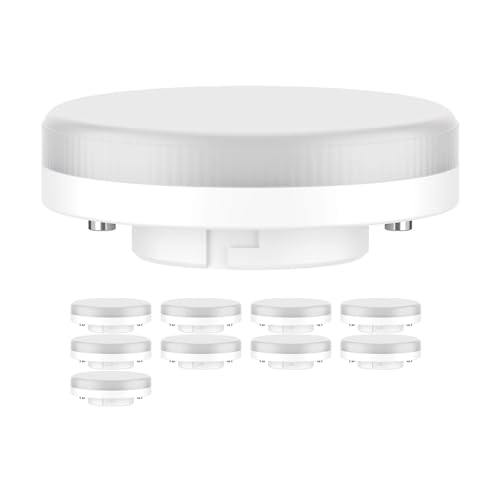 ledscom.de 10 Pieces GX53 LED Bulb, Warm White (2700 K), 4.2 W, 372lm, 96°, matt, 372lm (4.2w) / Light Colour: Warm White
