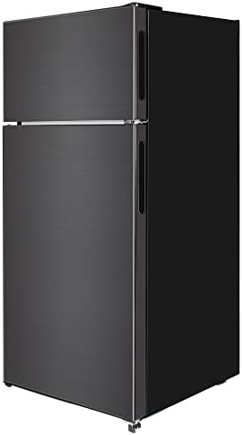 （11:00時点） MAXZEN 冷蔵庫 112L コンパクト 大容量 右開き 2ドア 幅47cm 一人暮らし 冷凍室上側 温度調節 耐熱板 庫内灯 省スペース 黒 ガンメタリック JR112ML01 マクスゼン