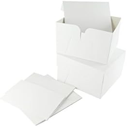 9" x 9" x 6" Deep White G Style Cake Box with Removable Lid