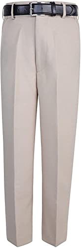S.H. Churchill & Co. Boy's Comfort Waist Dress Pants and Belt - Khaki, 18