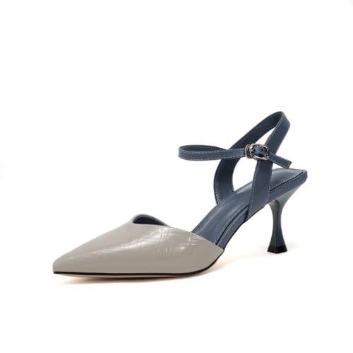 Chaussures à talons hauts et sandales en cuir à bout pointu pour femmes élégantes