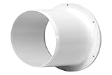 Diámetro: 150 mm Europlast V_10985 Brida de Pared, Blanco, Ø 150mm