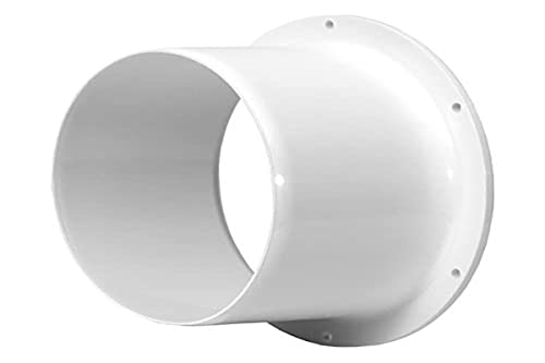 Europlast V_10985 Brida de Pared, Blanco, Ø 150mm Cover